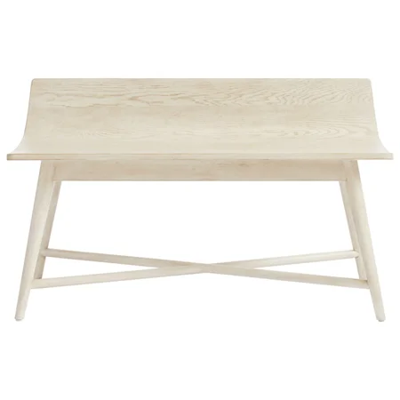 Bed End Bench with Low Back and Splayed Legs